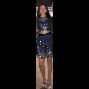 Crystal Doll Sequin Two Piece Dress